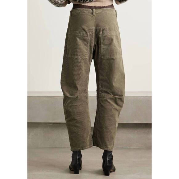 NEW NILI LOTAN shon corduroy pant in army grey - Picture 2 of 4